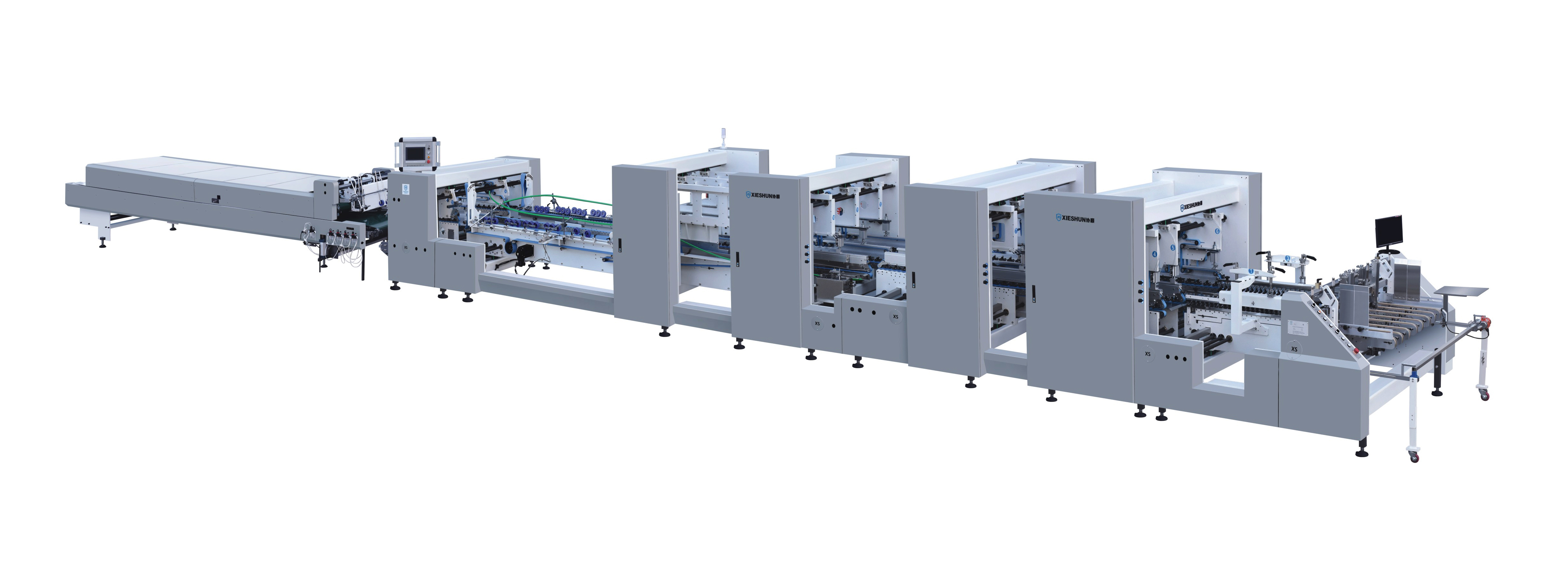 XS-M1650 1850 2000 Duty Corrugated Karpeta Gluer Makina Katalogoa